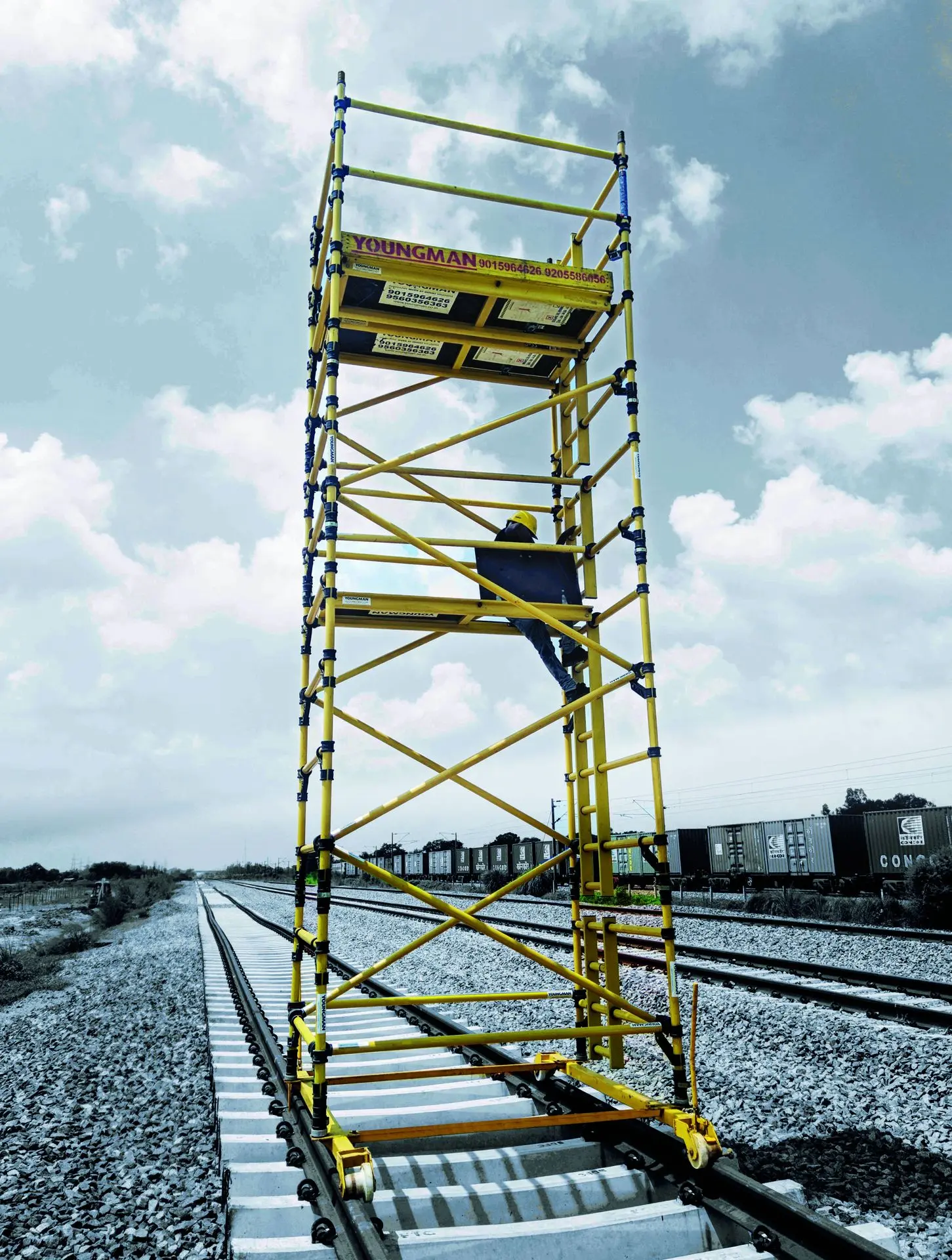 FRP Rail trolley scaffold